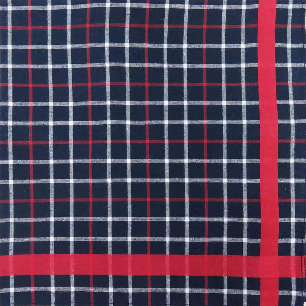 Variante rossa - fazzoletti di cotone scozzesi da uomo con riga spessa