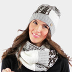 Set di cappello e sciarpa patchwork foto 2