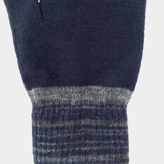 Guanti da uomo elasticizzati touch screen con polso bicolore - Colombo Milano 1911 - dettaglio