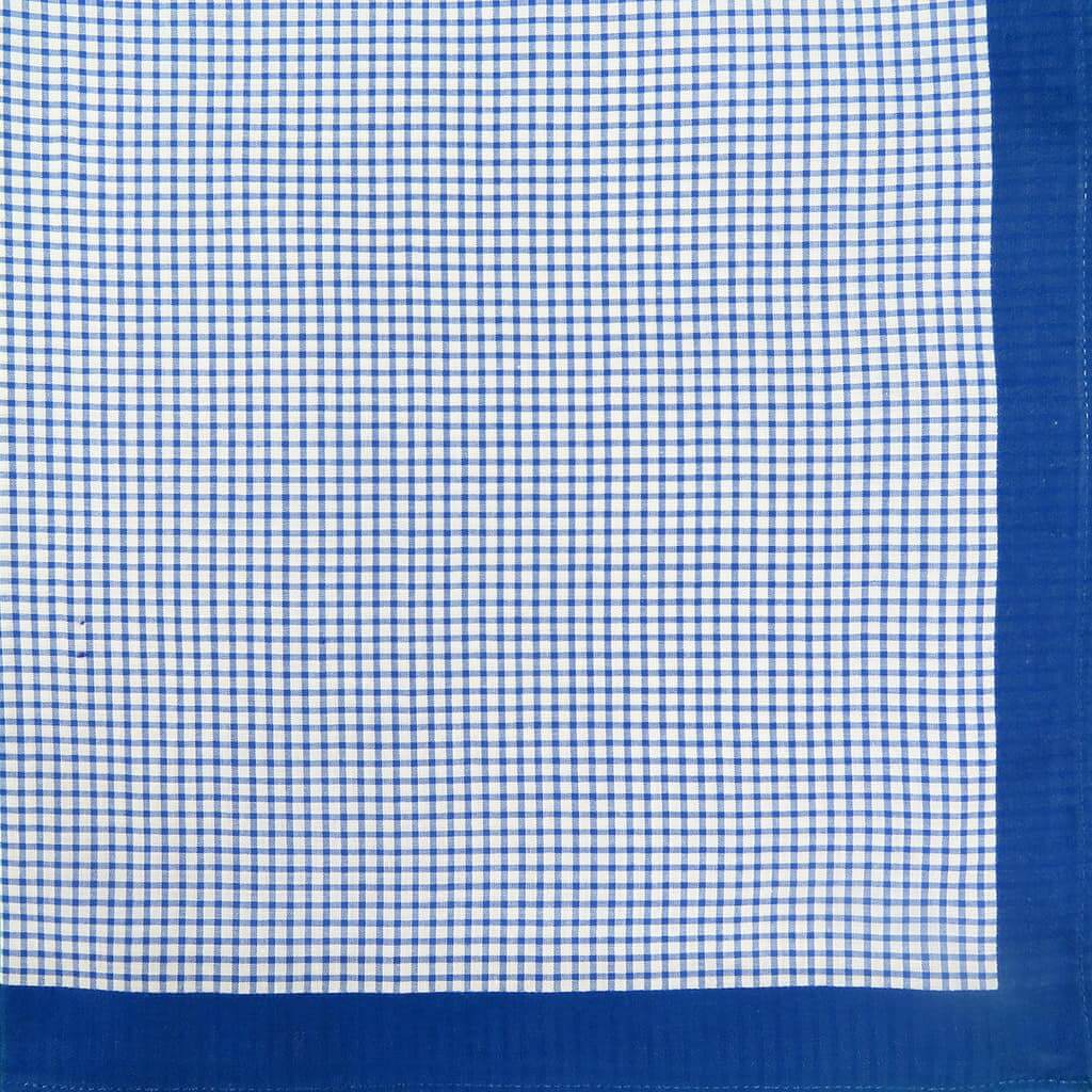 Variante quadretti medi - Scozia - fazzoletto di cotone da uomo con quadretti blu royal