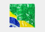 Dettaglio - Brasil - bandana di cotone con bandiera brasiliana vintage stampata