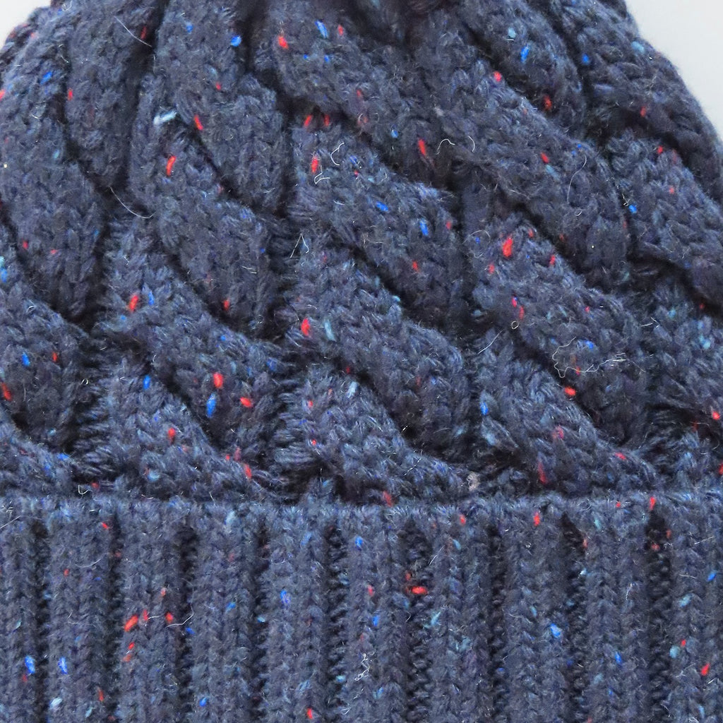 Cappello uomo a trecce lana filato bottonato