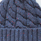 Cappello uomo a trecce lana filato bottonato