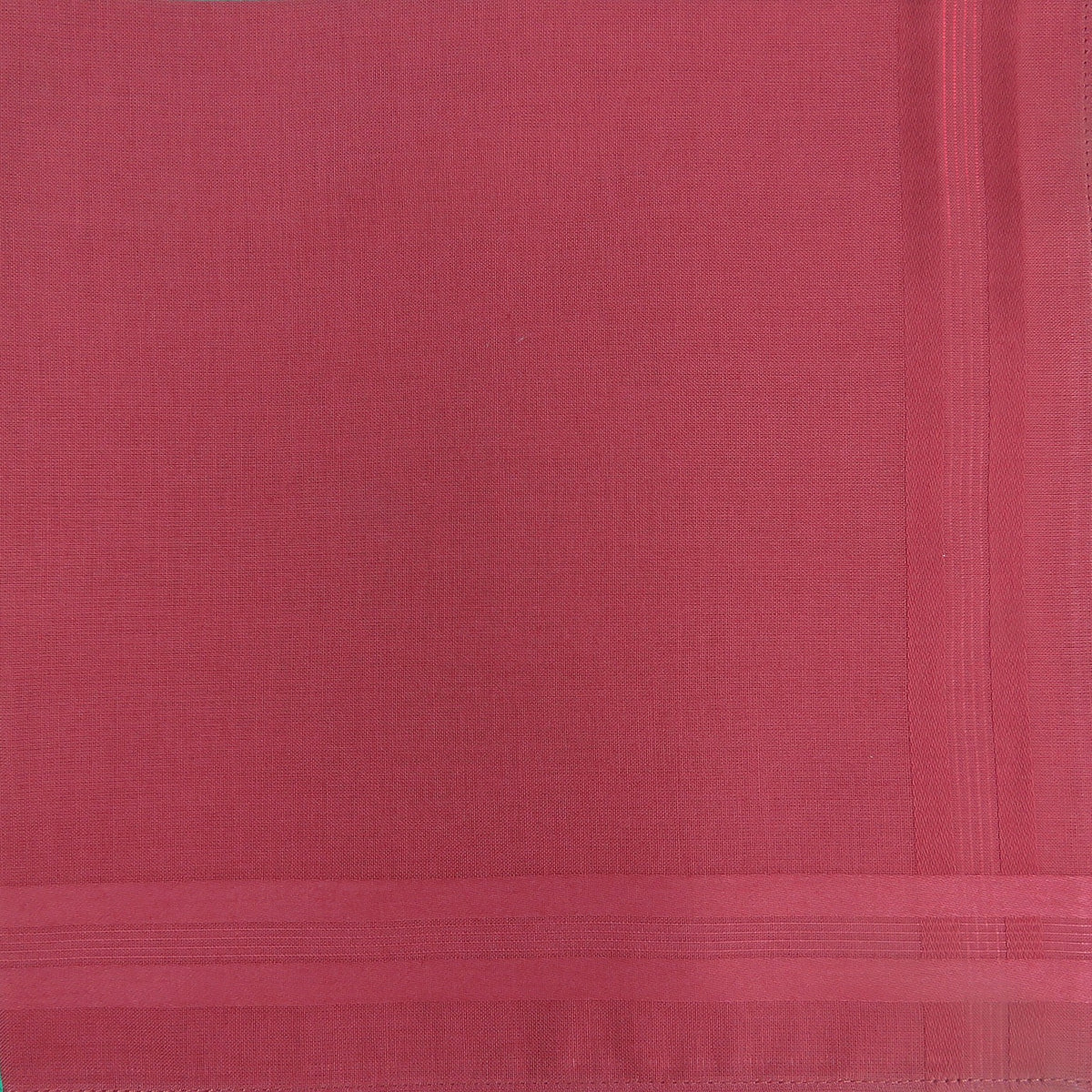 Pastello - rosso - fazzoletto di cotone da uomo tinta unita.