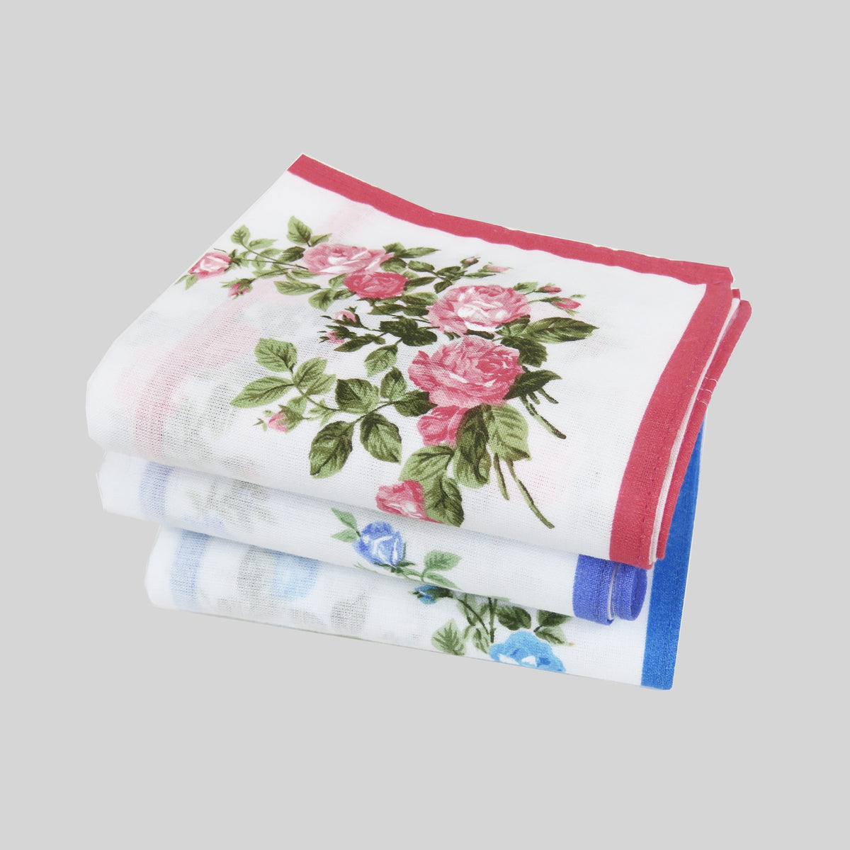 Varianti - Virginia - fazzoletti di cotone da donna con fantasia di rose