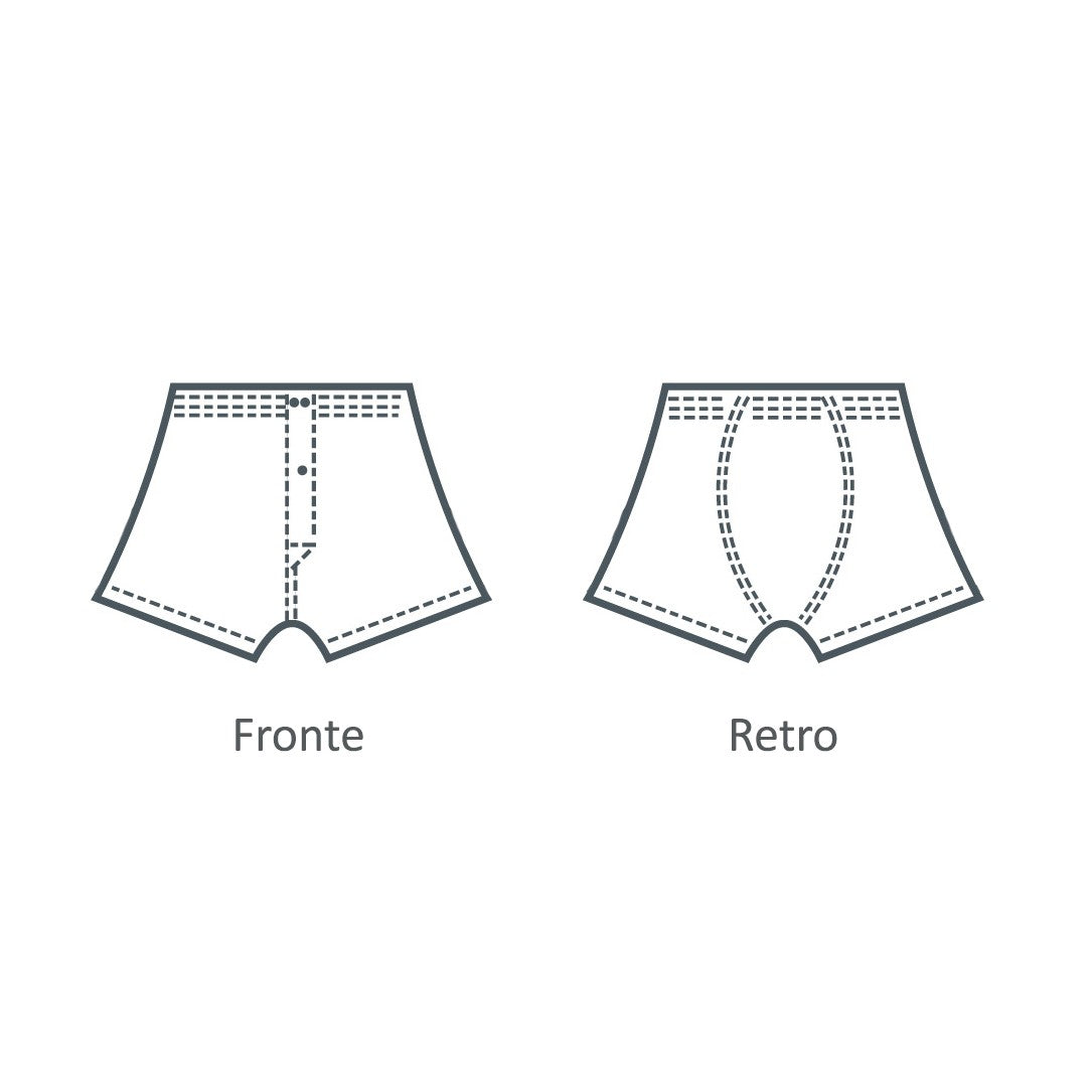 Boxer da uomo bianco in popeline - 100%cotone - tg 3(S) disegno taglio