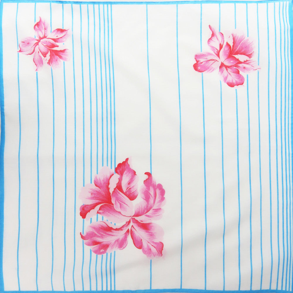 Simona - variante azzurra - fazzoletto da donna made in italy