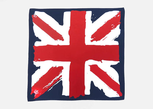 Modello - UK - bandana di cotone con bandiera inglese vintage stampata