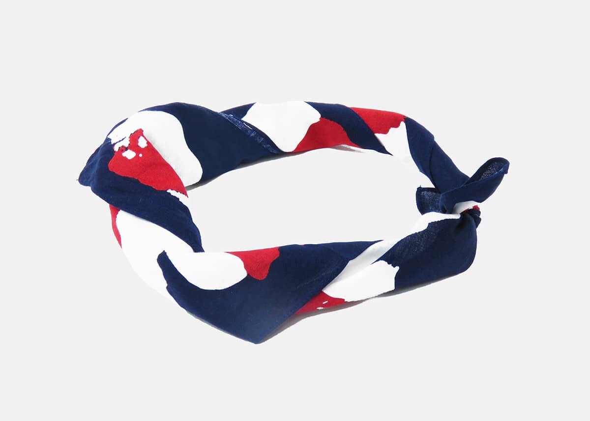 Arrotolata - UK - bandana di cotone con bandiera inglese vintage stampata