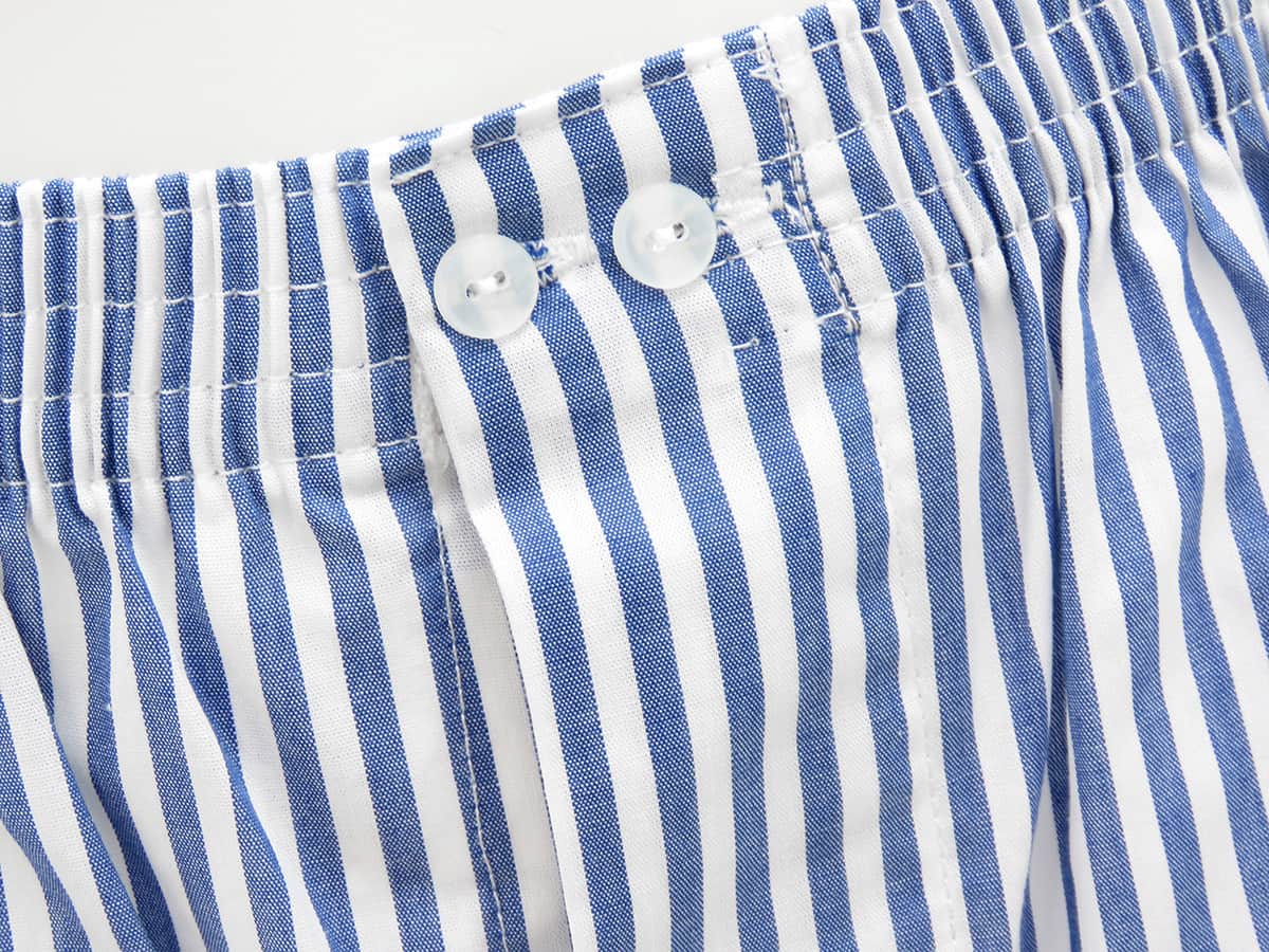 Dettaglio - Kent - Boxer da uomo in cotone a righe bianche e blu