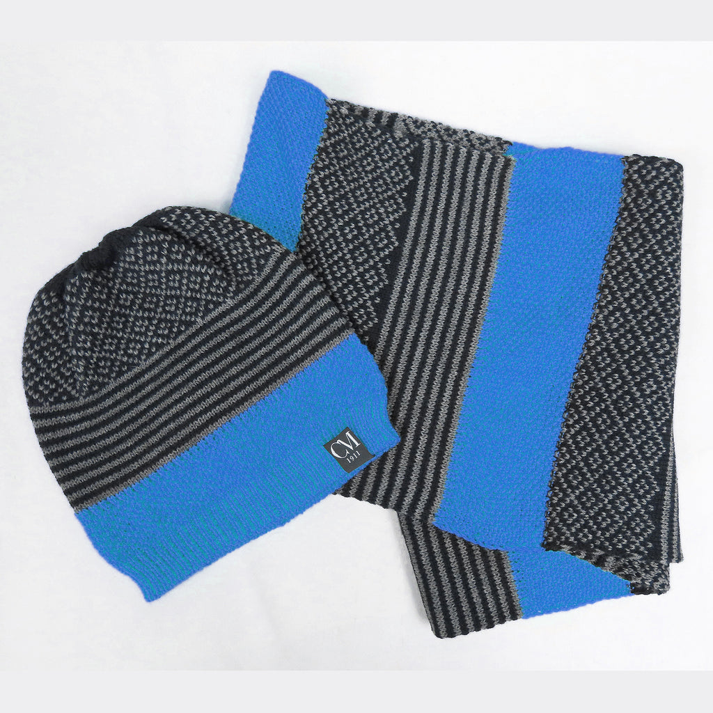 Cappello e sciarpa bimbo patchwork - 6/11a denim