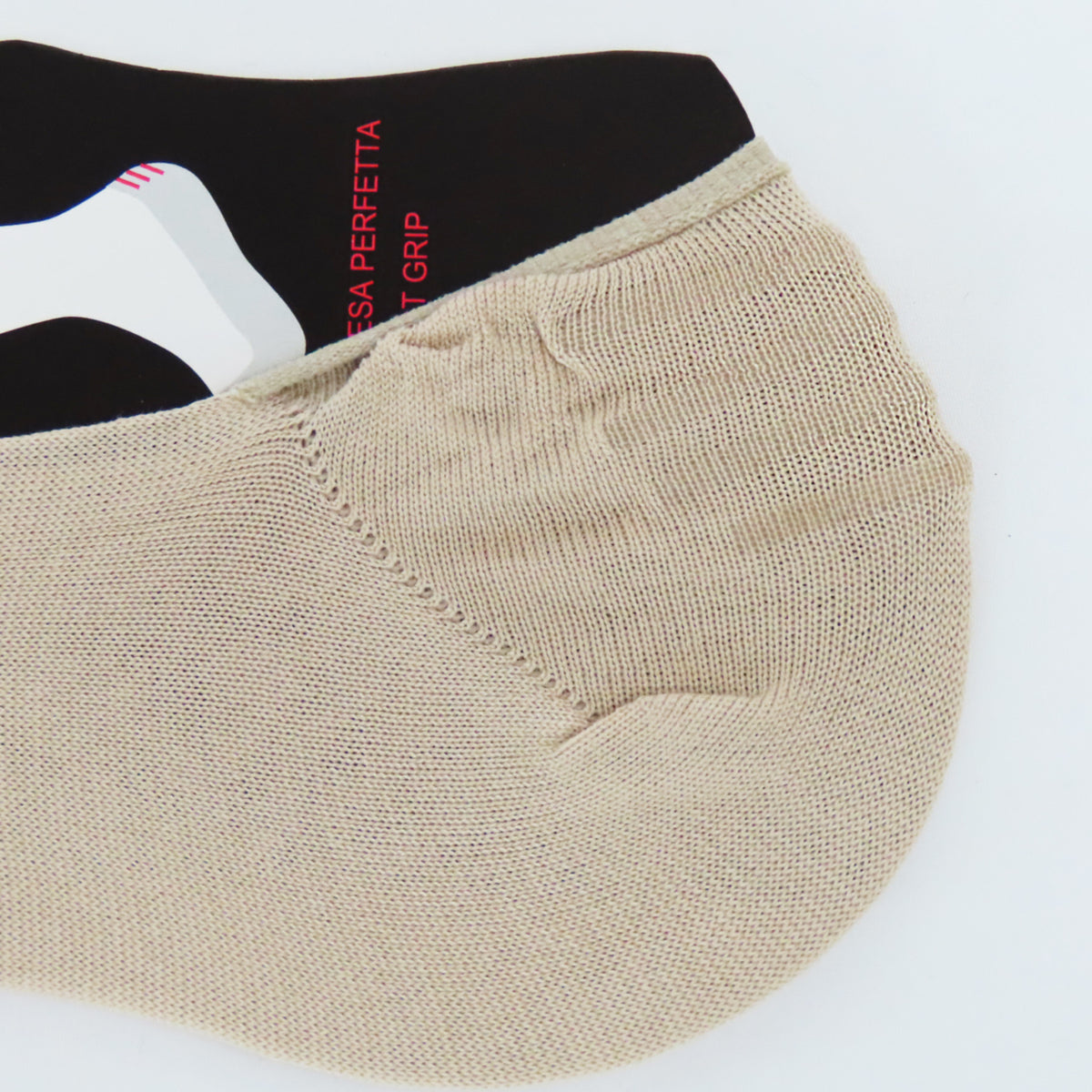 Calze invisibili salvapiede con grip color carne dettaglio
