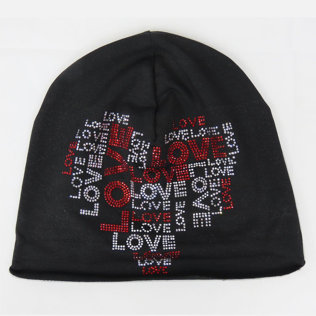 ZOEY nero- cappello bimba con scritte di strass