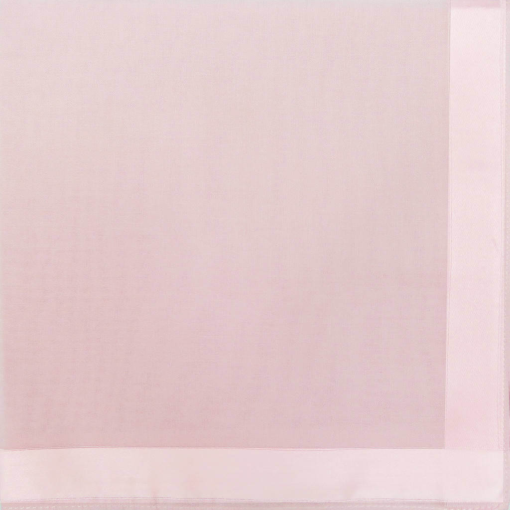 Variante rosa - Perla - fazzoletti di cotone tinta unita color pastello con righe di raso ricamato