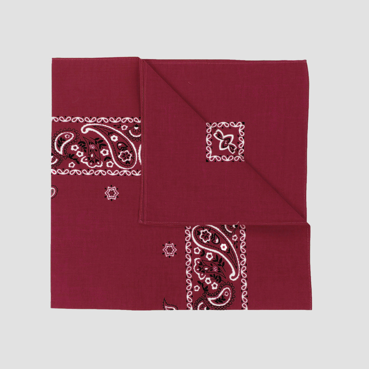 Bandana burgundy “PAISLEY” con stampa cachemire