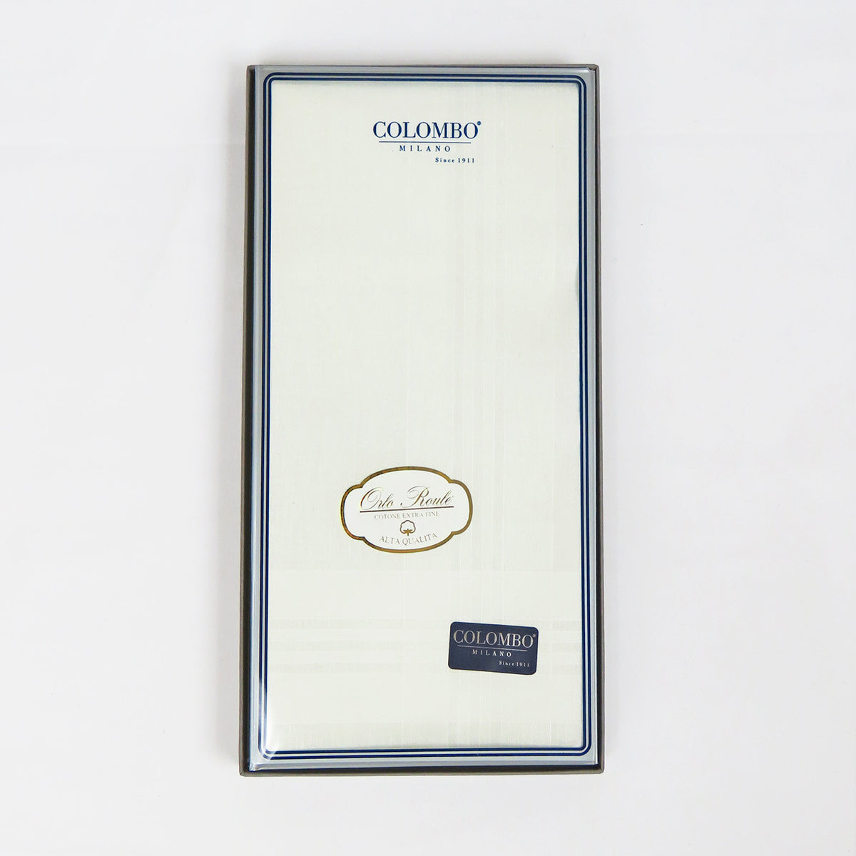 Lino - fazzoletto pregiato in lino e cotone Orlo Roulè scatola