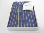 Scatola aperta - Kent - Boxer da uomo in cotone blu con righe gialle
