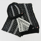 Cappello e sciarpa coordinati bianco e nero morbidissimo