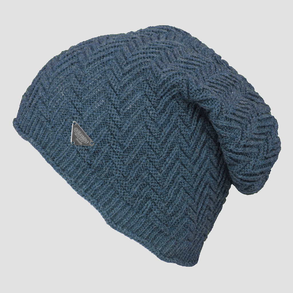 Cappello da uomo con lavorazione a zig-zag denim