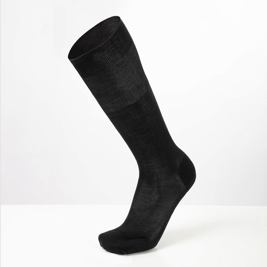 Calze lunghe nere 100% SETA  con iniziali Ricamate