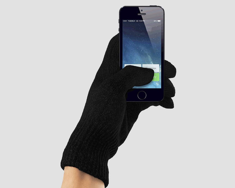 Neri - guanti magici unisex - guanti elasticizzati touchscreen tinta unita
