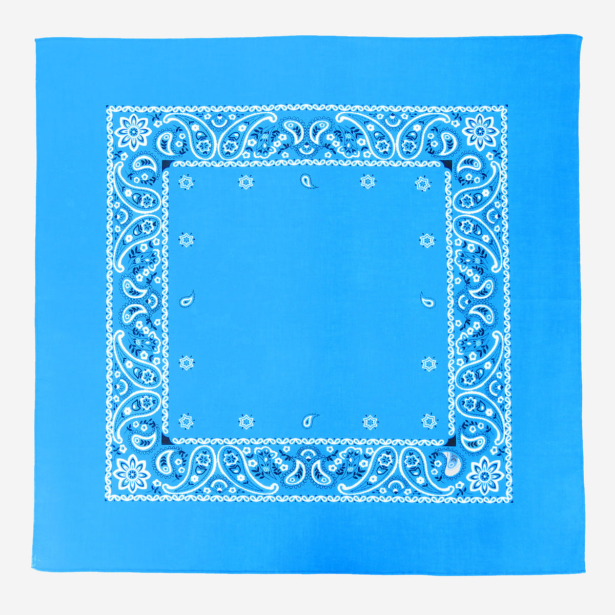 Bandana colorata “PAISLEY” con stampa cachemire - turchese aperta