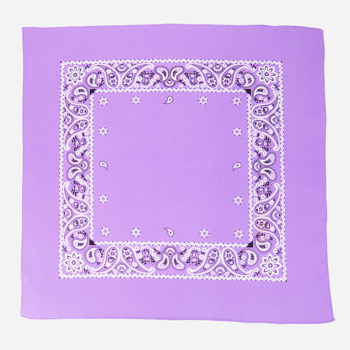 Bandana in cotone con stampa cachemire - lilla aperta