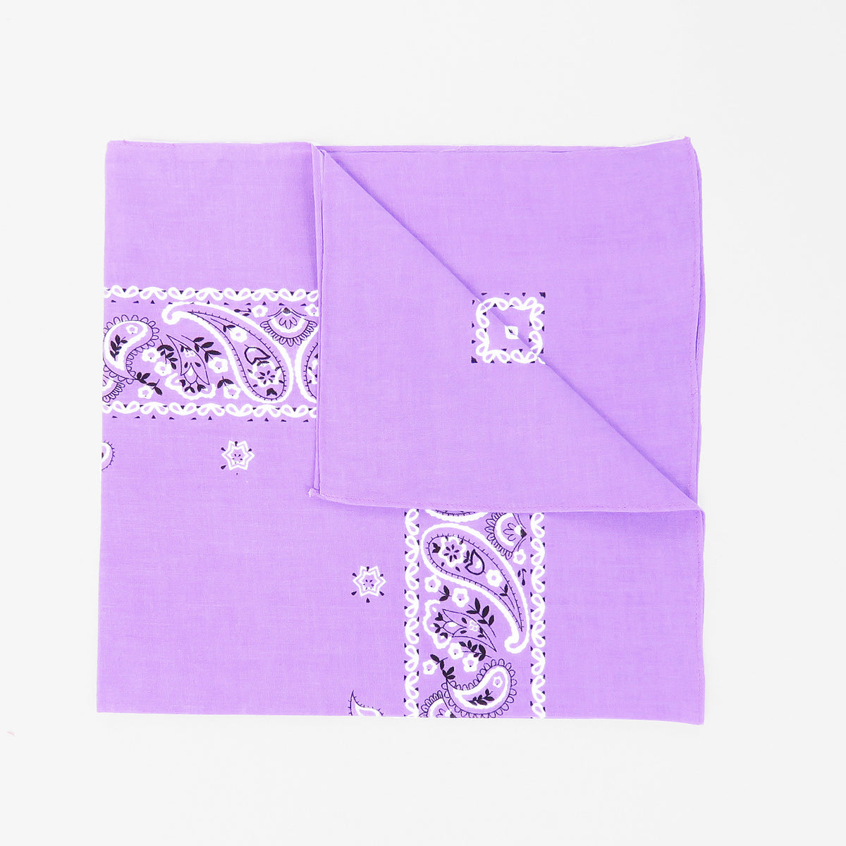 Bandana in cotone con stampa cachemire - lilla