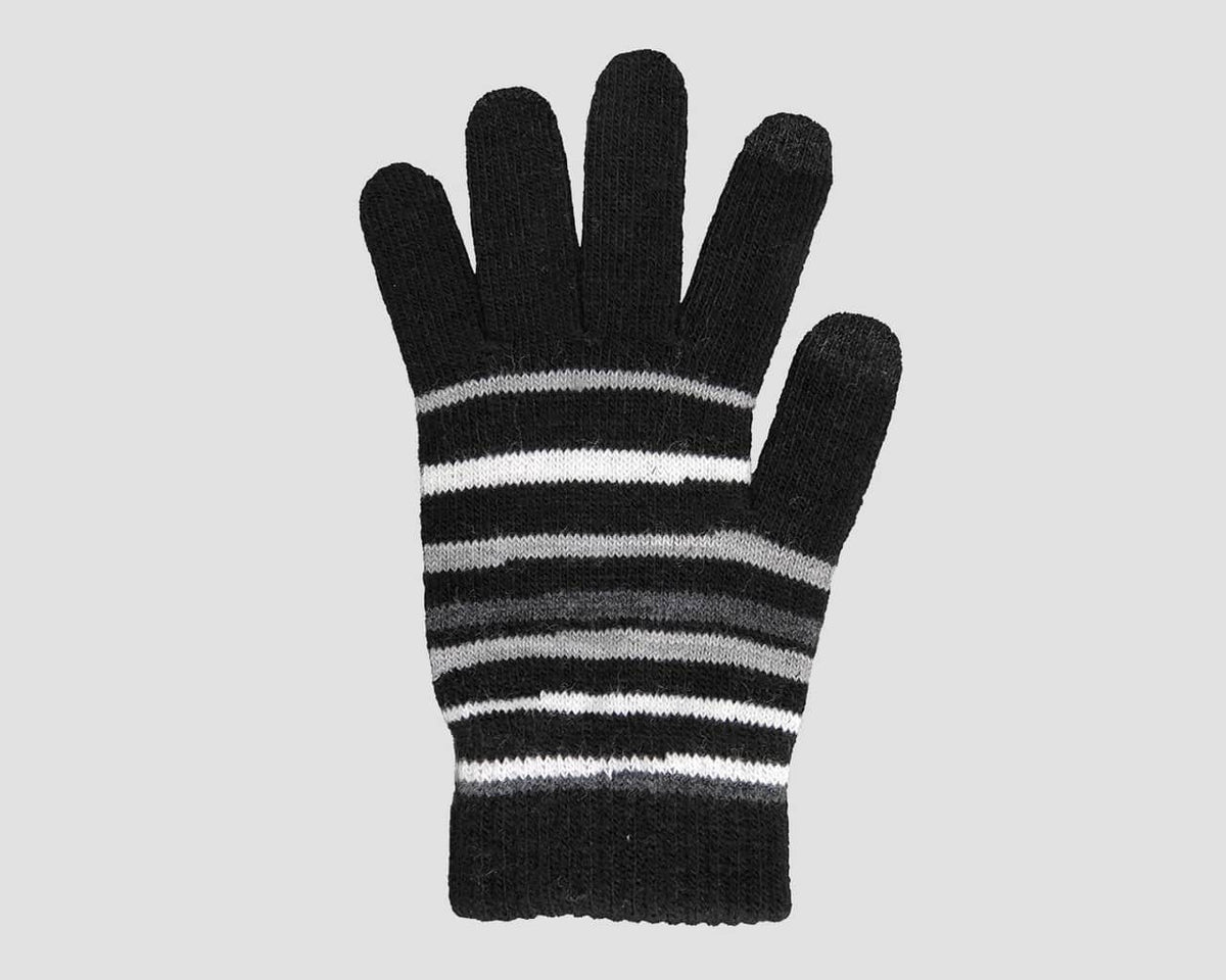 Neri - guanti magici uomo - guanti elasticizzati touchscreen rigati