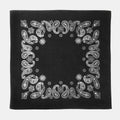 Bandana in cotone con stampa cachemire - NERO aperta