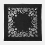 Bandana in cotone con stampa cachemire - NERO aperta