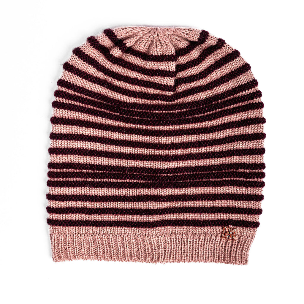 Cappello e sciarpa ad anello righe 3d - cappello