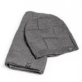 Cappello e sciarpa ad anello tessuto a quadri
