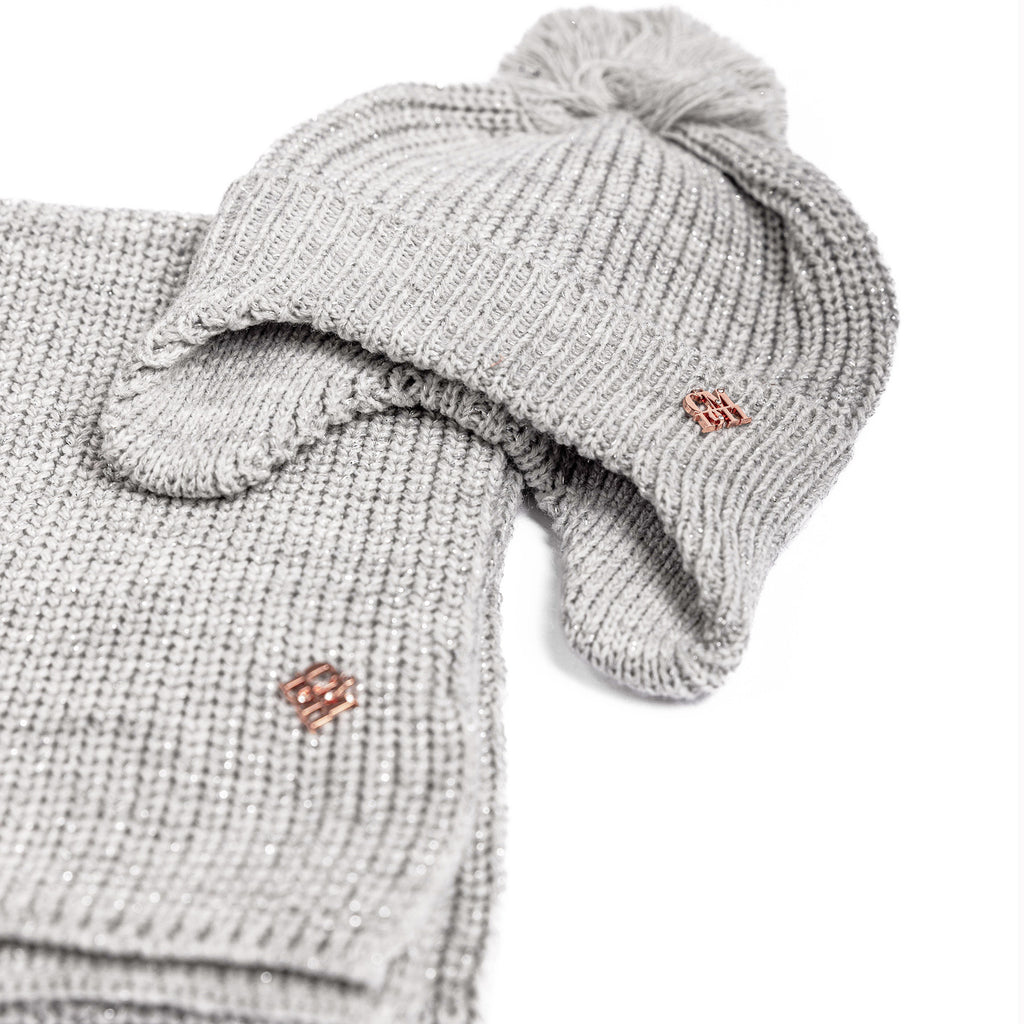 Set bambina grigio con lurex - 6/24m dettaglio