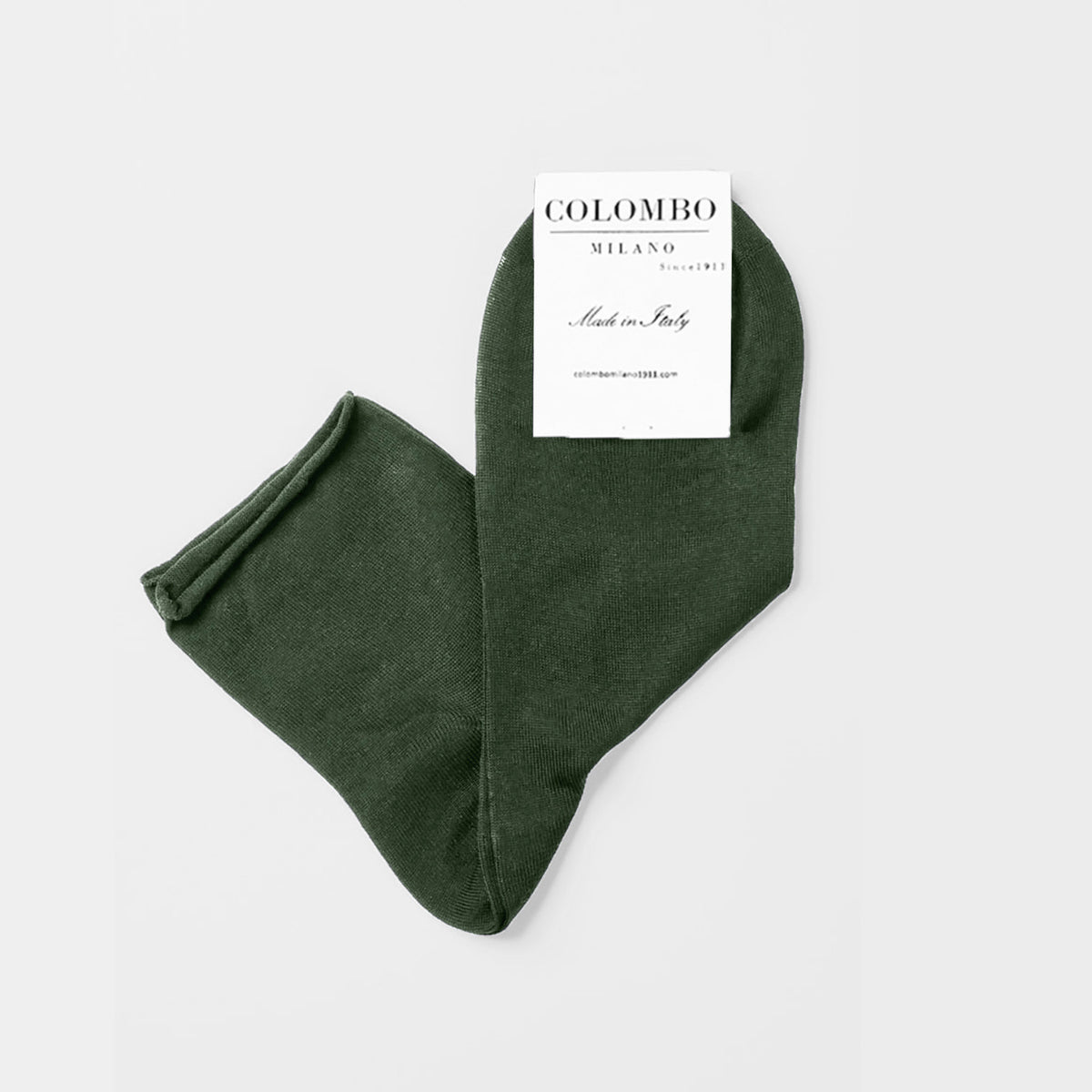 Calze colorate da donna corte taglio vivo verde militare