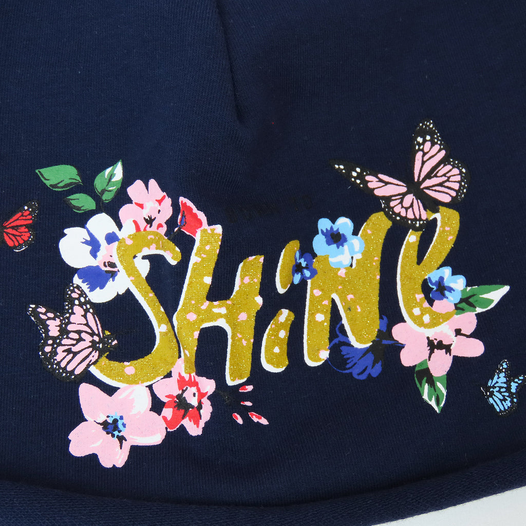 SHINE - berretto in cotone con stampa glitter 2-5 anni