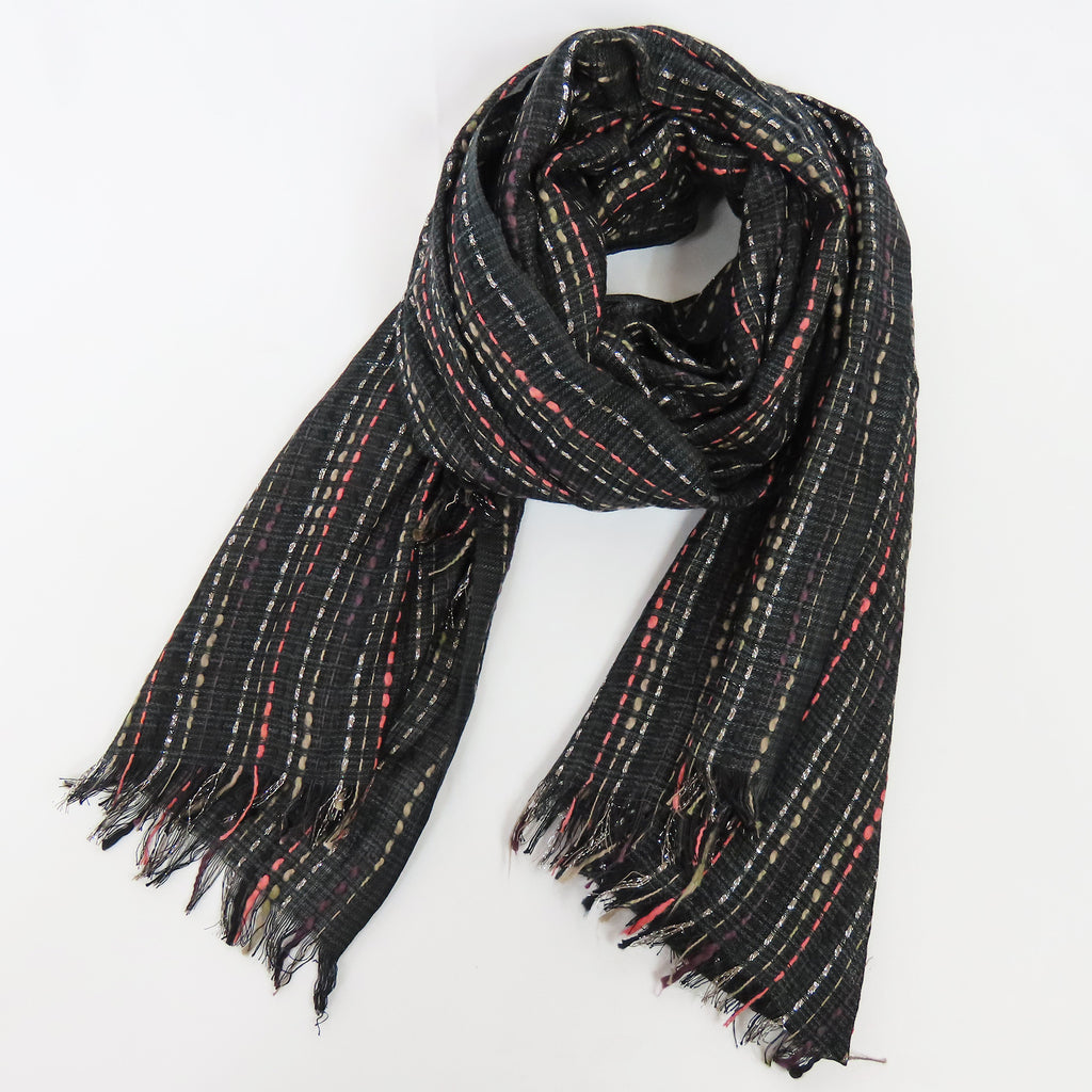 3D striped light scarf in gift box – Manifattura Colombo