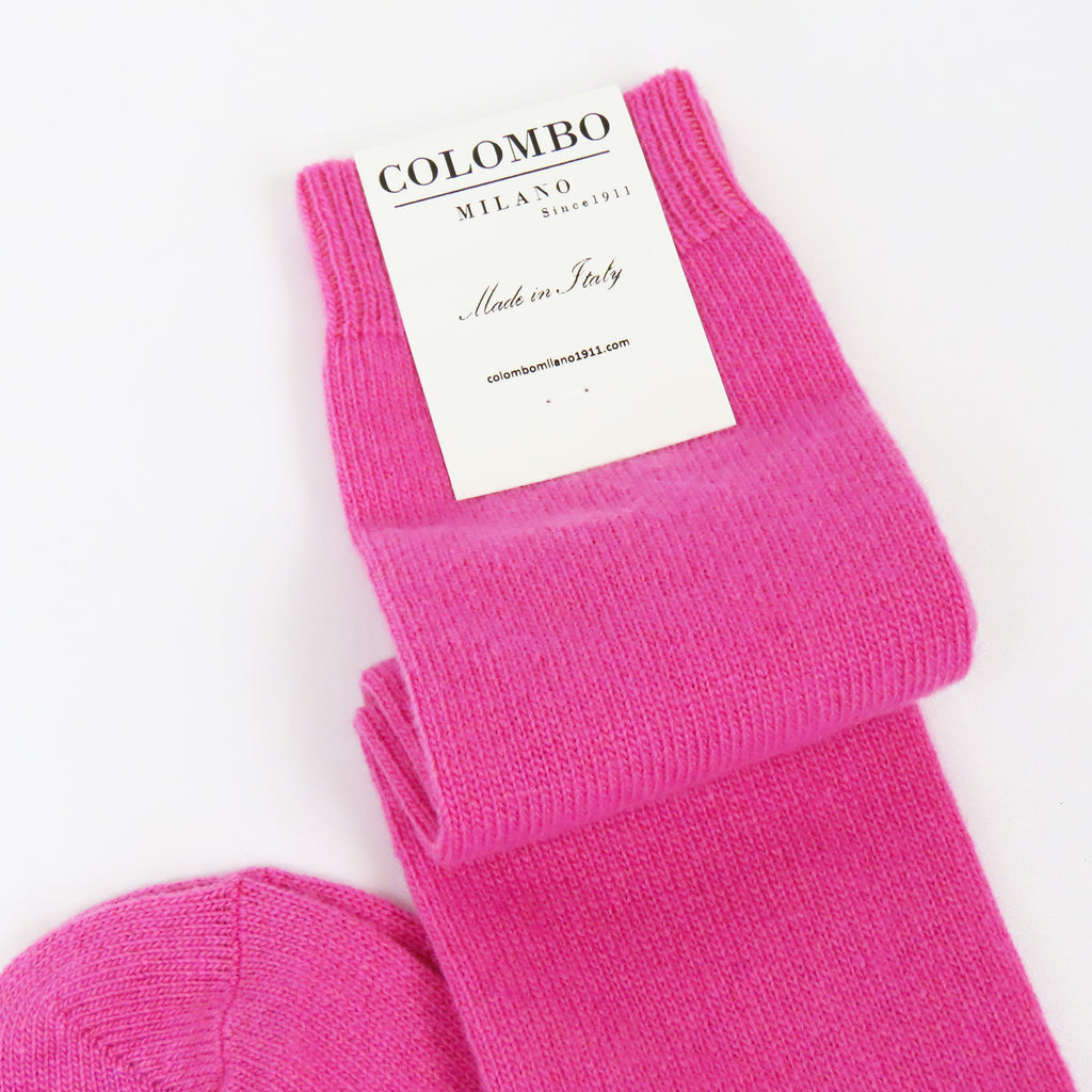 Calze da donna lunghe in caldo Cashmere - fucsia