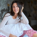 Maglia in modal e cashmere ultralight - maniche lunghe girocollo latte modello