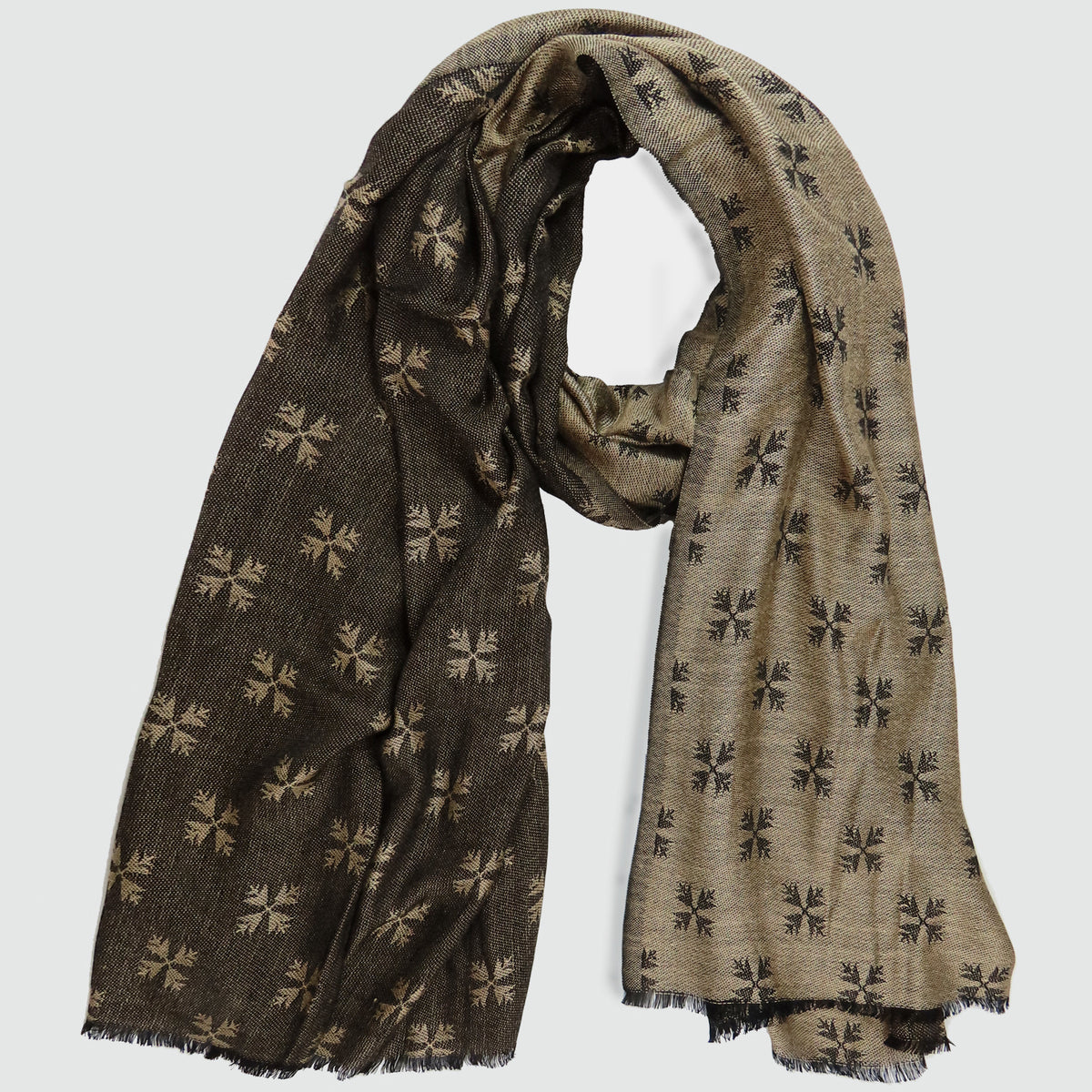 Morbida sciarpa jacquard motivo a fiocchi
