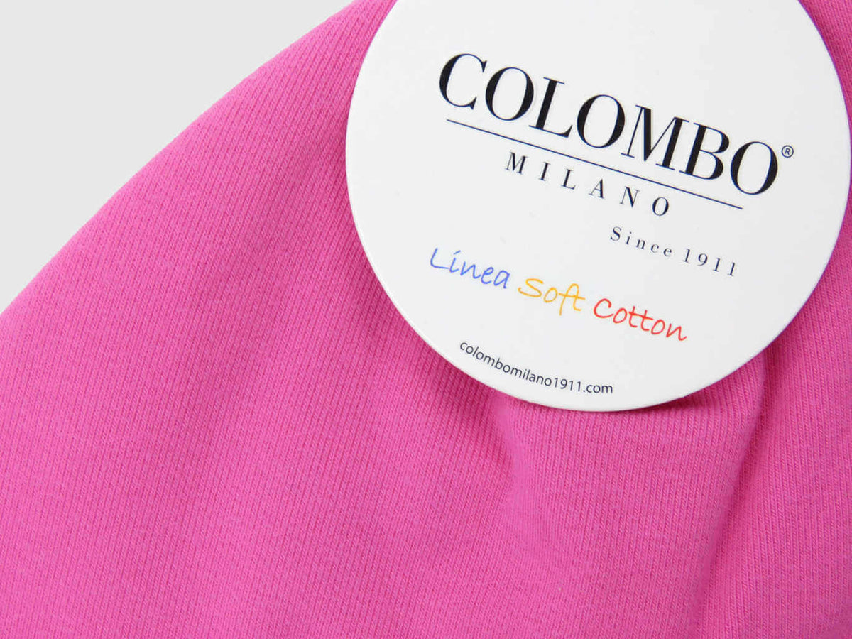 Dettaglio - cappello bimba - berretto fucsia di cotone elasticizzato