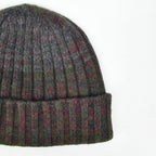 Cappello in cashmere a coste melange multi-color- Made in Italy