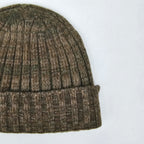 Cappello in cashmere melange fango - Made in Italy zoom