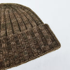 Cappello in cashmere melange fango - Made in Italy dettaglio