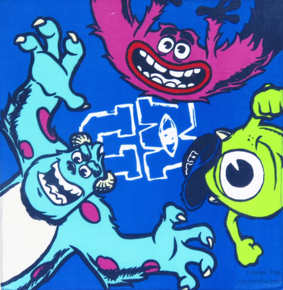 Blu - Monsters - fazzoletto di cotone Disney con James e Mike