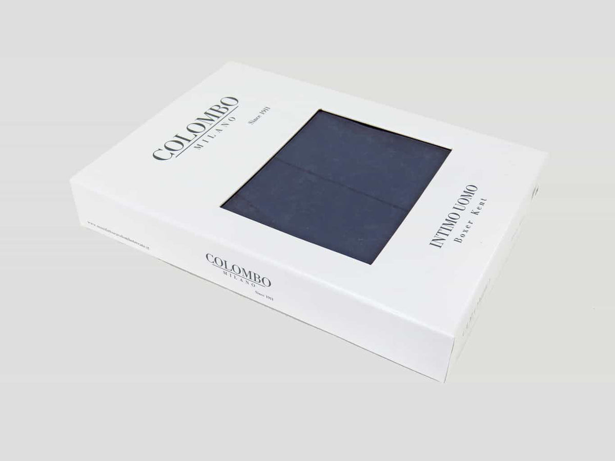 Scatola Kent - Boxer da uomo in cotone blu