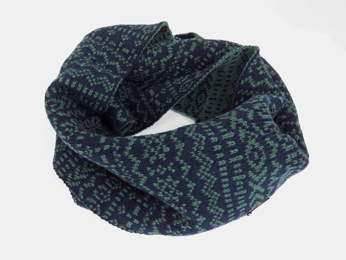 verde - sciarpa da uomo motivi geometrici