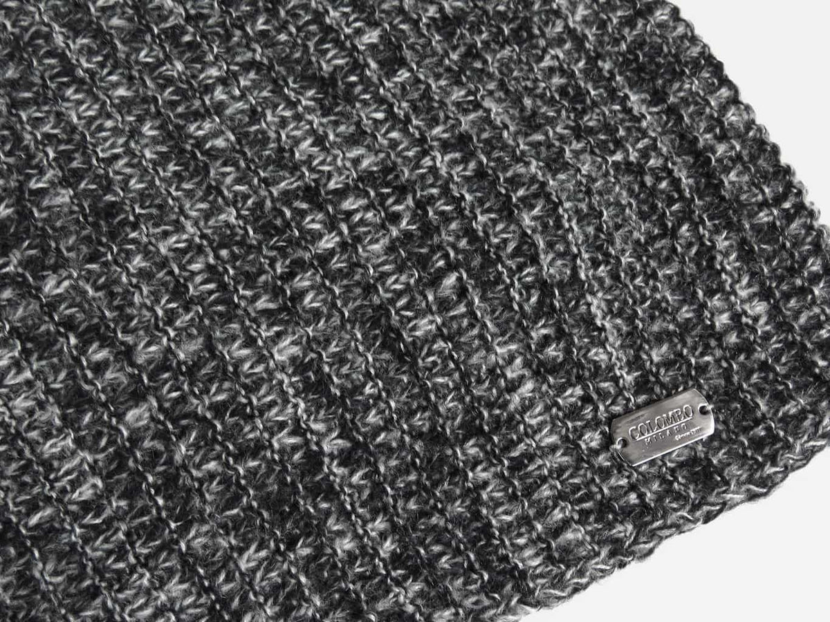 dettaglio - sciarpa da uomo finissaggio mohair
