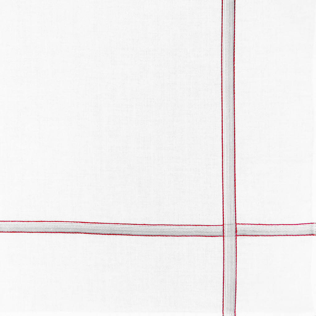 Cervinia rigato- fazzoletti con righe sfumate rosso