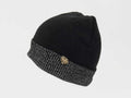 Nero - cappello da donna con risvolto di lurex argento
